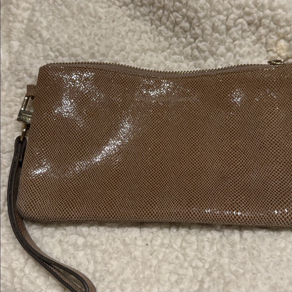 Aimee Kestenberg Wristlet lizard taupe leather